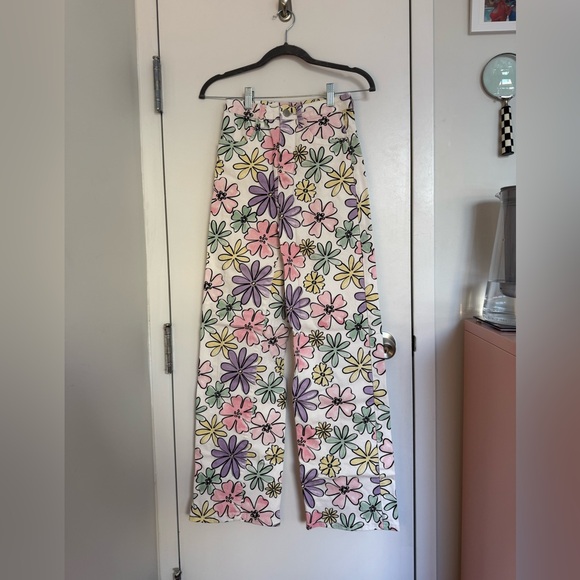 Bailey Rose Pants - Floral Patterned Wide-Leg Pants